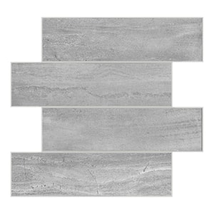 Grey Granite 10.83 in. x 11.81 in. SPC Peel and Stick Backsplash Tile (0.9 sq. ft./pack)