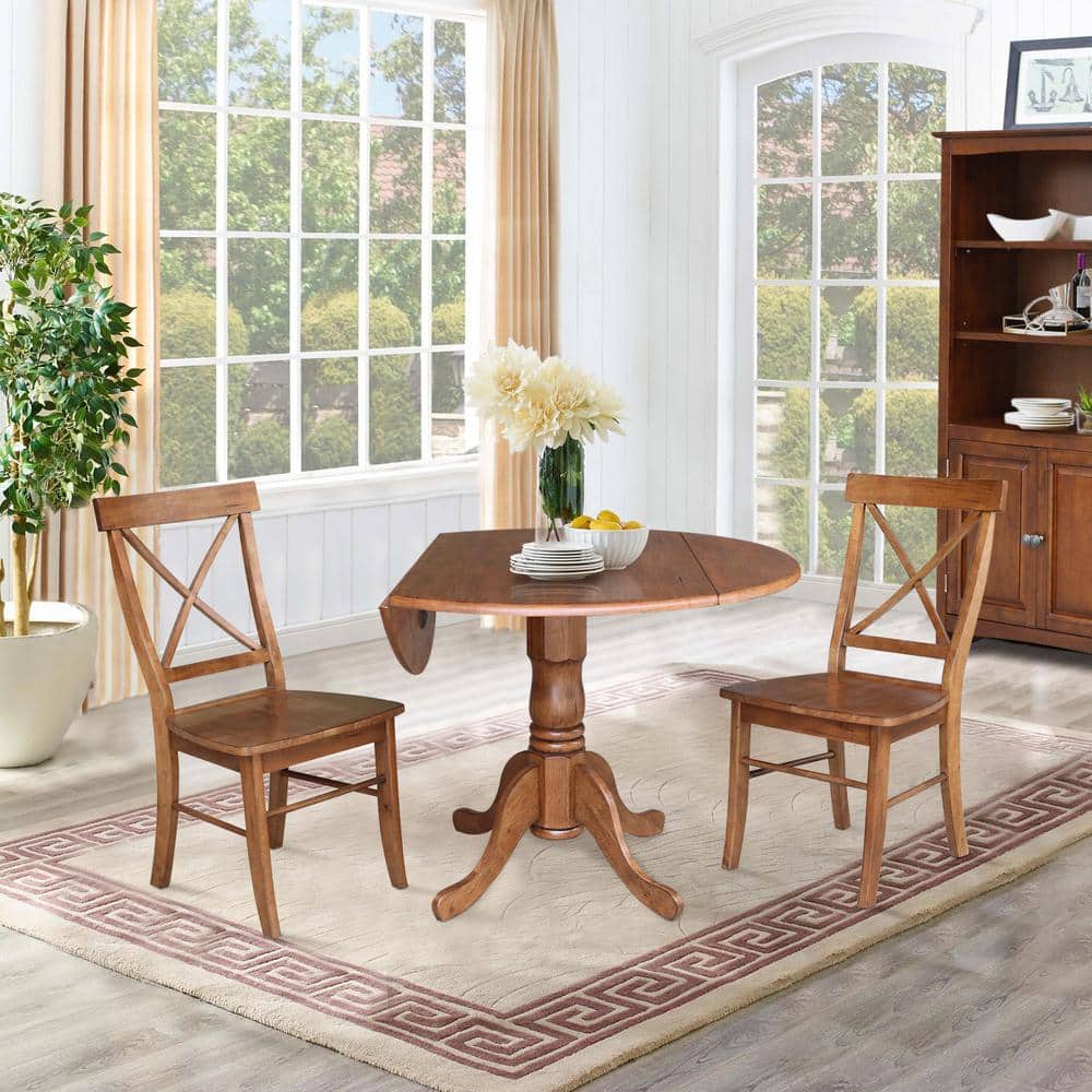 White Cross Back Solid Wood Side Chair