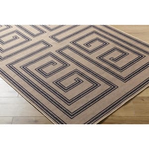 Ez Jute 3 ft. x 5 ft. Brown/Black Tribal Indoor Area Rug