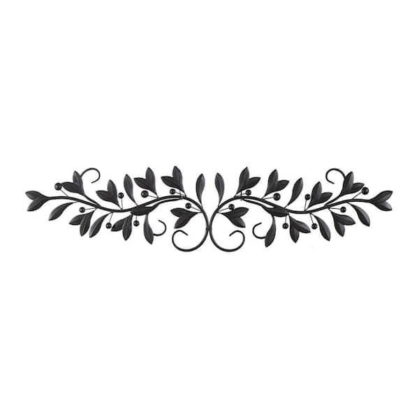 Metal Olive Branch Black Wall Decor 11223 - The Home Depot