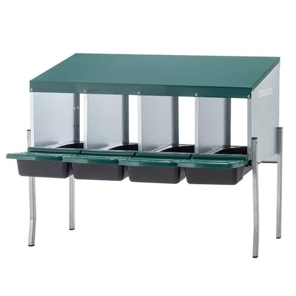 4 Room Metal Chicken Nesting Boxes 4 Compartment Chicken Egg Coop