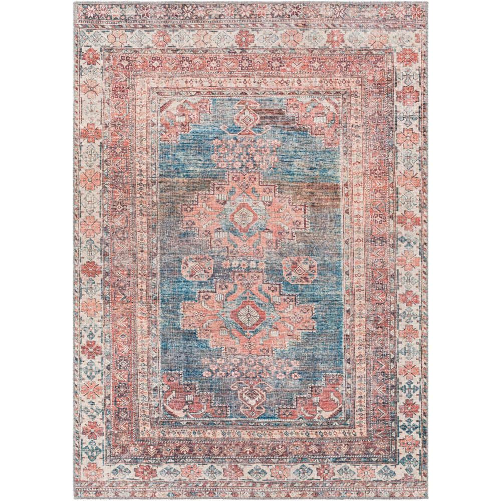 Churchill Rose/Navy 5 ft. x 7 ft. Indoor Machine-Washable Area Rug price history on PriceWatchPro