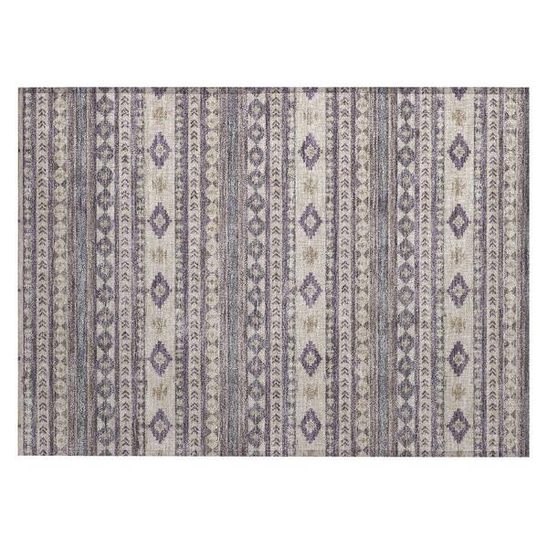 Chantille Machine Washable Indoor/Outdoor Abstract ACN3124 Plum 3 ft. x 4 ft. Area Rug
