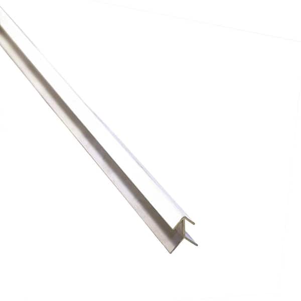 EMAC Novocanto Flecha White 3/8 in. x 98-1/2 in. Aluminum Tile Edging Trim