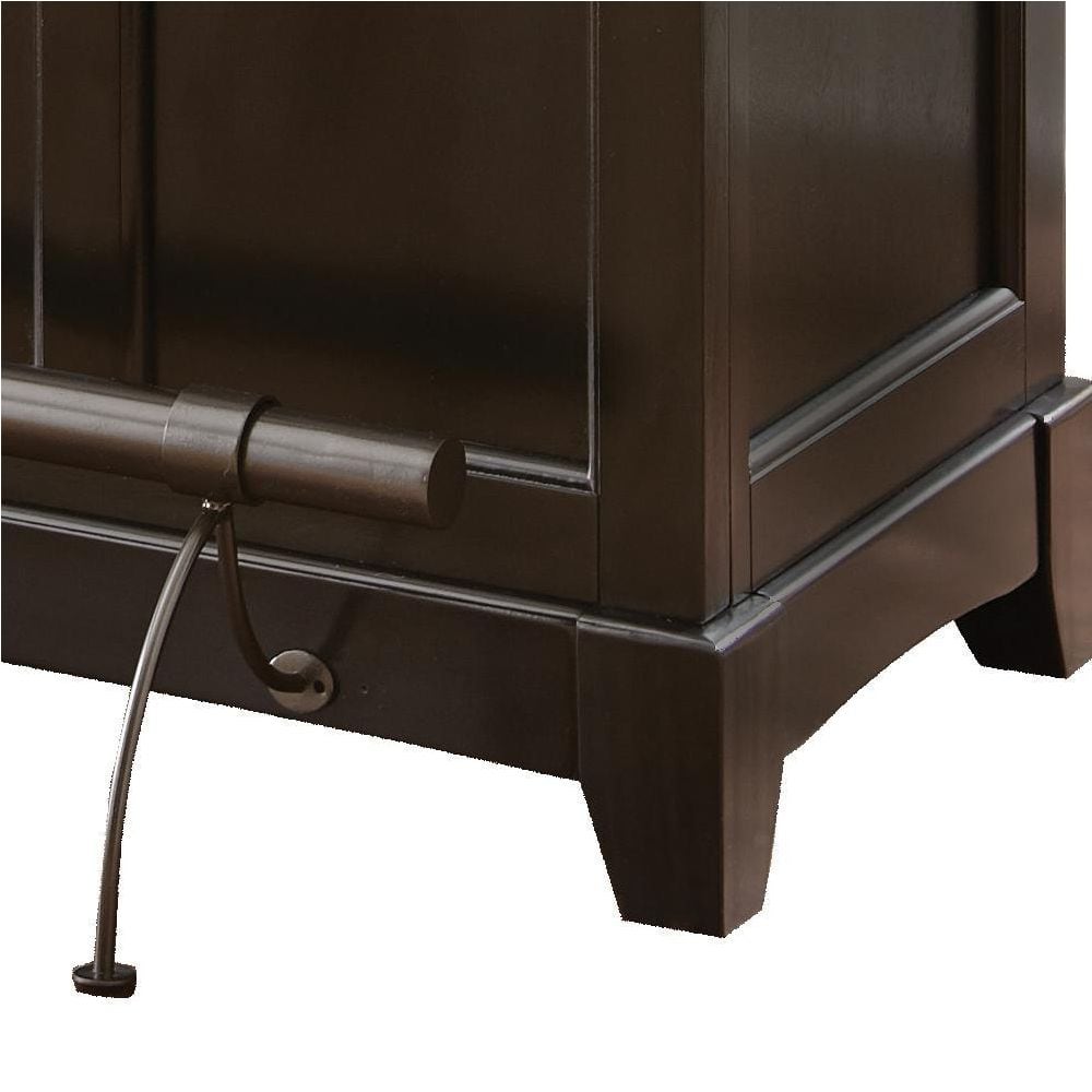 Elegant Ebony Black Counter Height Bar with Scratch-Resistant Top