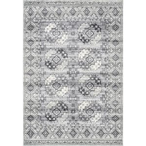 Shea Vintage Gray Doormat 3 ft. x 5 ft. Area Rug