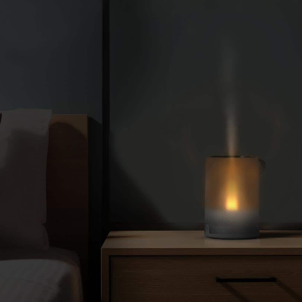 Votiv 4 White Ultrasonic Cool Mist Humidifier with Candlelight
