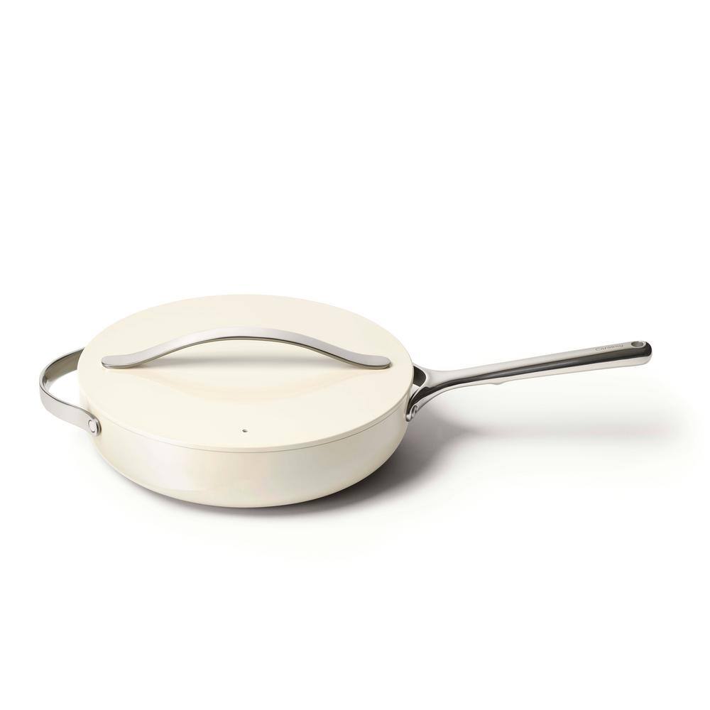 Caraway Home Non-Stick Ceramic Saute Pan ,Cream
