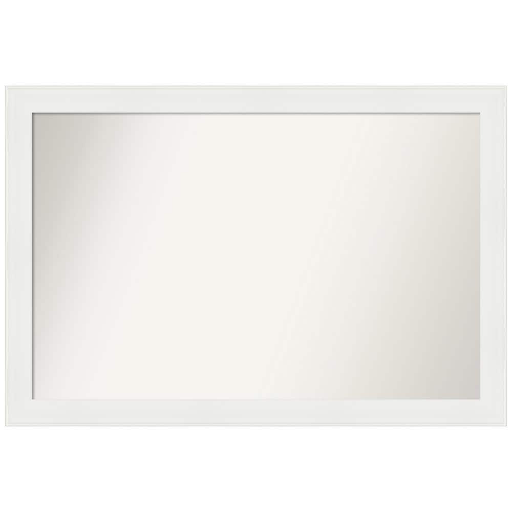 Vanity White Narrow 37.5 in. x 25.5 in. Custom Non-Beveled Recycled Polystyrene Framed Bathroom Vanity Wall Mirror price history on PriceWatchPro
