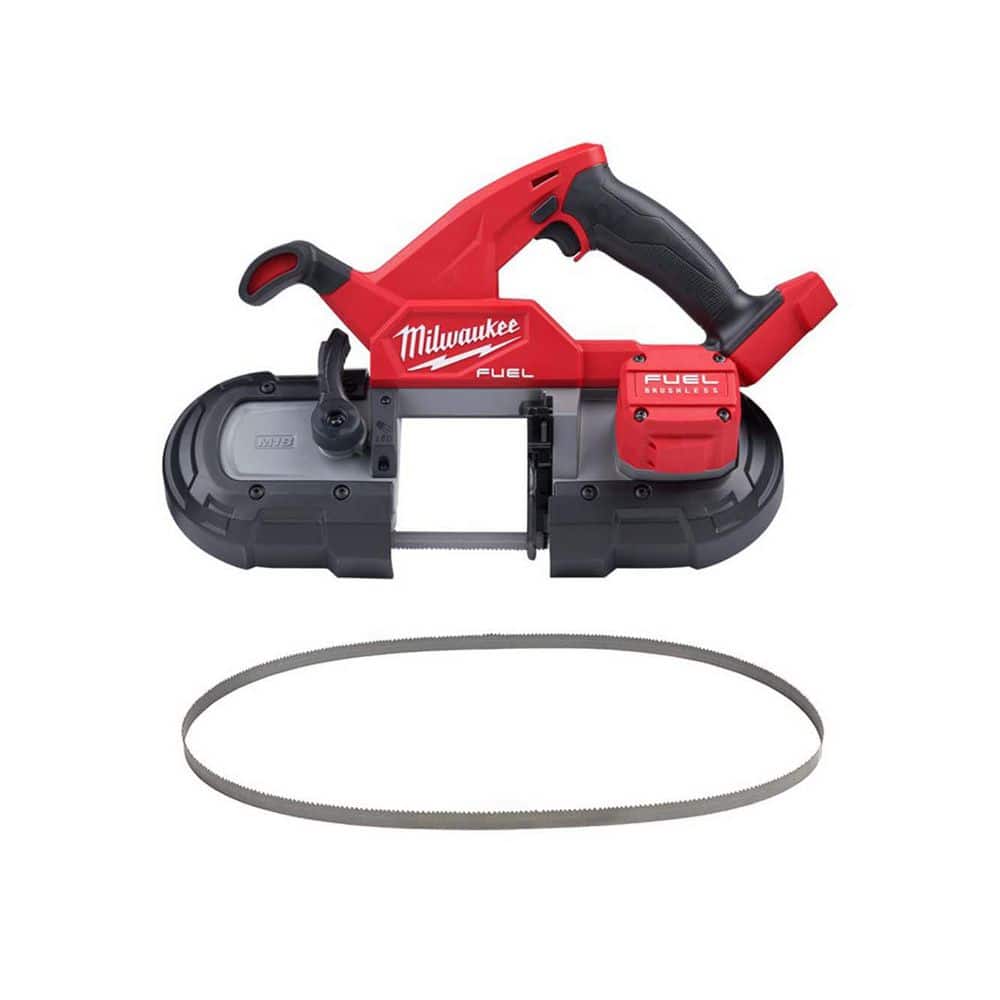Milwaukee M18 FUEL 18V Lithium-Ion Brushless Cordless Compact Bandsaw with 3PK 35-3/8 in. 10 TPI Compact Bi-Metal Band Saw Blade 2829-20-48-39-0509 - The Home Depot