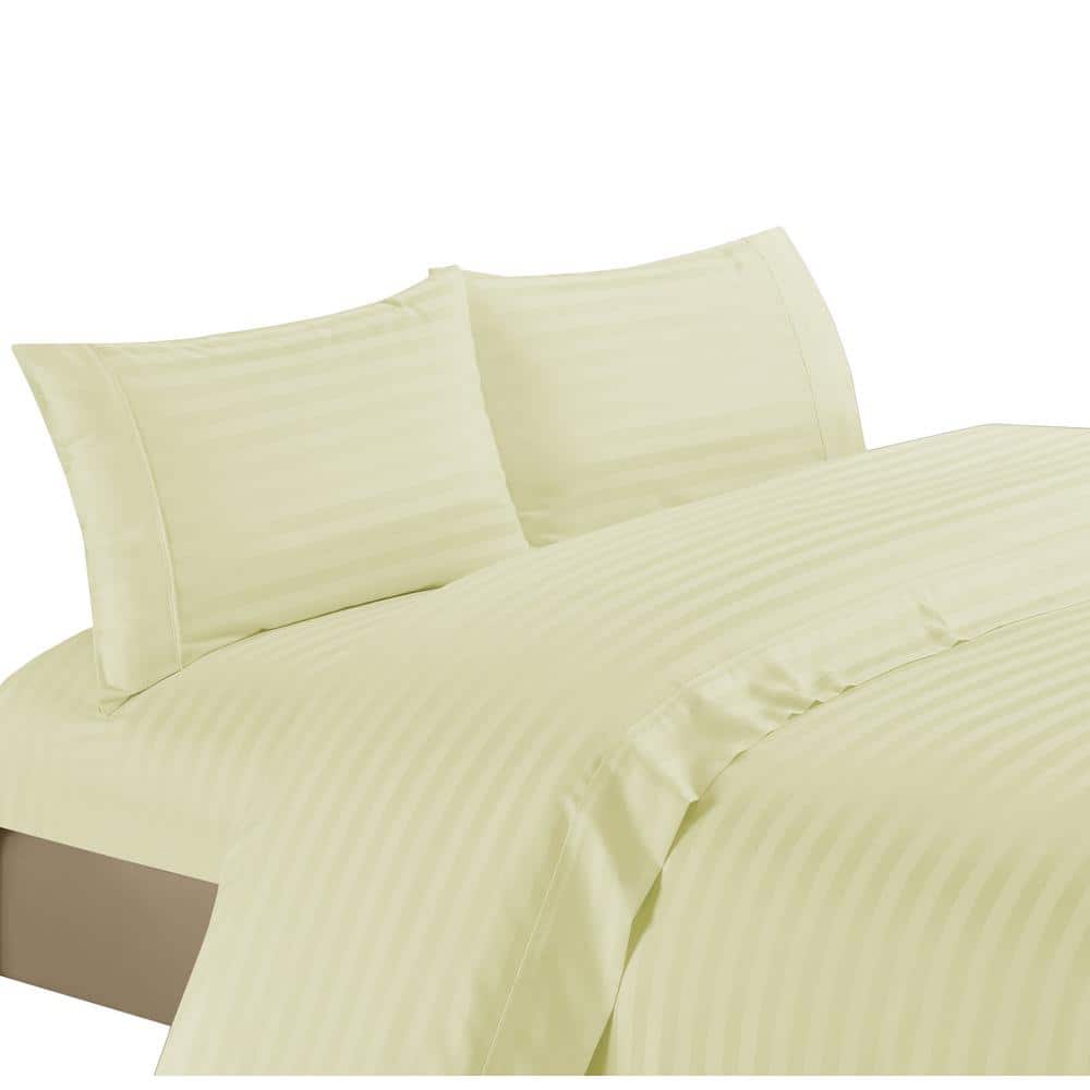 Lime Green Chevron Egyptian Cotton Queen Sheet Set