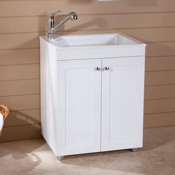 Composite Laundry Sink With Faucet, Laundry Sink Vanity Home Depot