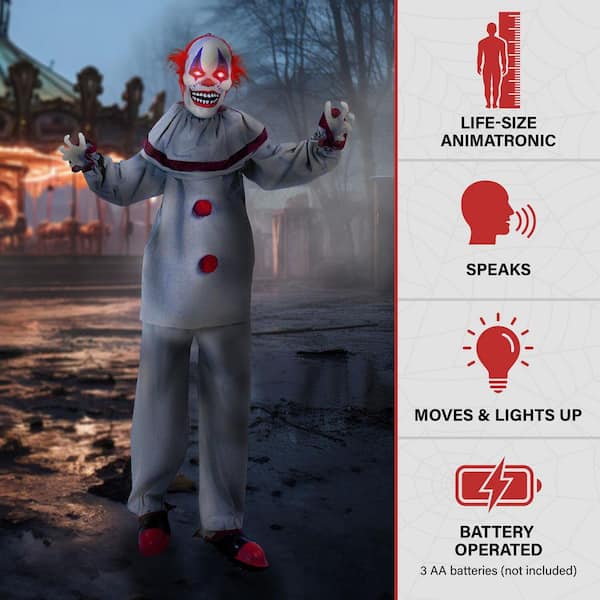 60 in. Touch Activated Animatronic Clown
