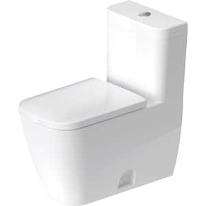 Happy D.2 1-piece 0.92 GPF Dual Flush Elongated Toilet in. White (Seat Not Included )