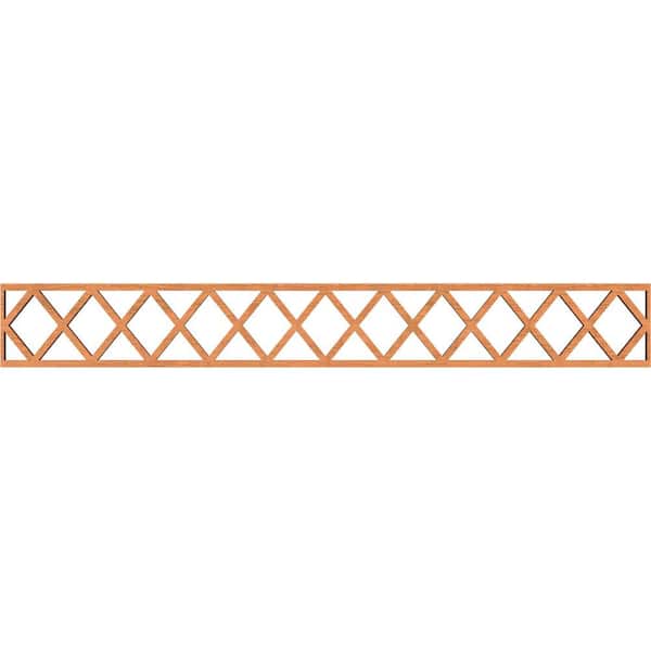 Ekena Millwork Wolford Fretwork 0.375 in. D x 46.5 in. W x 6 in. L Cherry Wood Panel Moulding