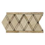 Grand Crema Marfil Border 6 in. x 12 in. x 10 mm Polished Marble Floor and Wall Tile
