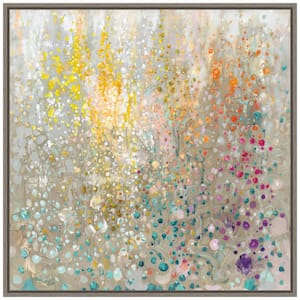 "Bubbling up Again" by Danhui Nai 1-Piece Floater Frame Canvas Transfer Abstract Art Print 22 in. x 22 in.
