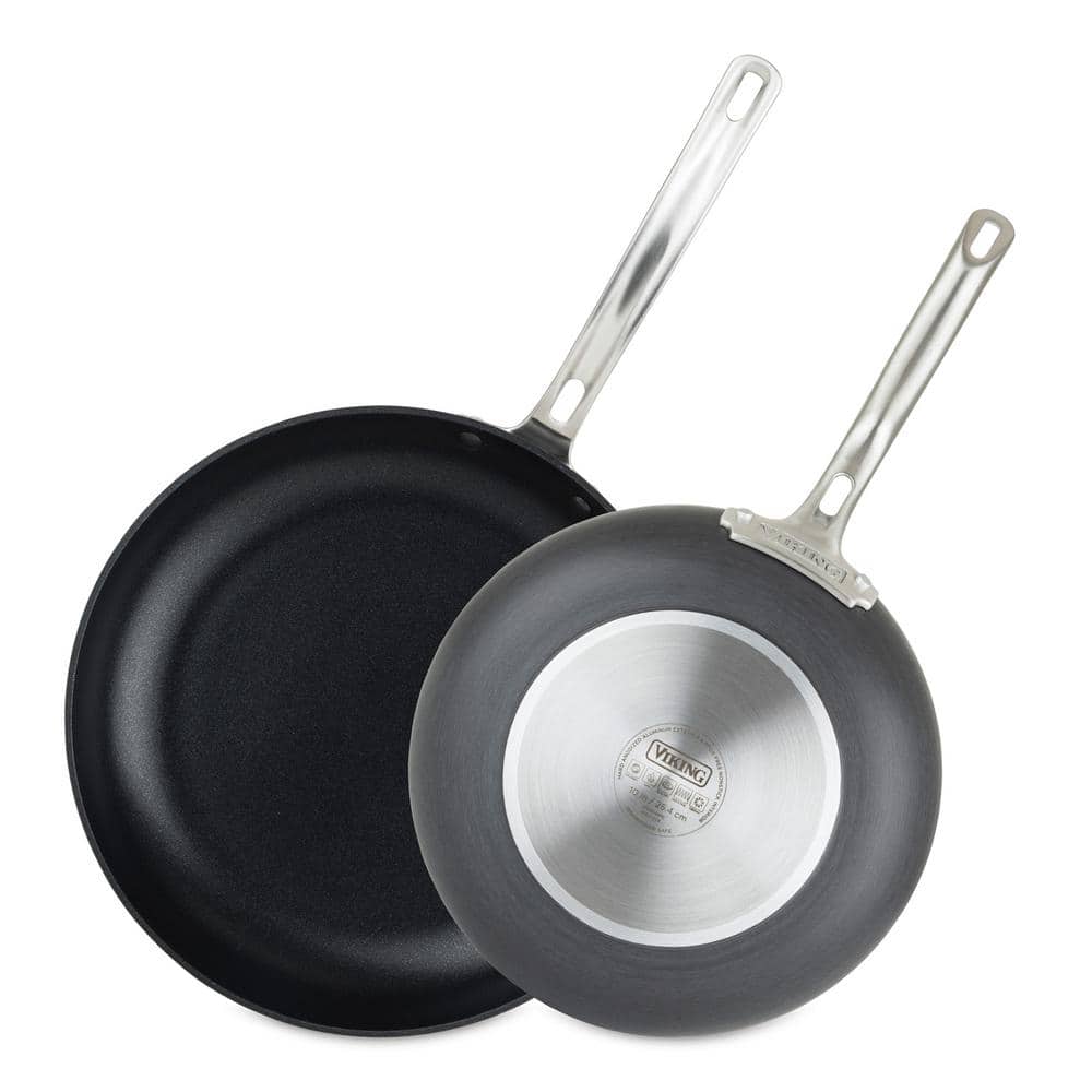 Viking Hard Anodized Nonstick 2-Piece Fry Pan Set with Stainless Steel Handles