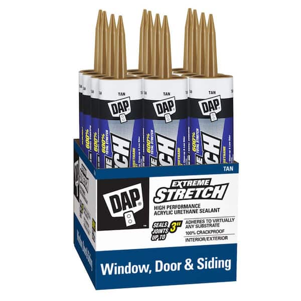 DAP Extreme Stretch 10.1 oz. Tan Premium Crackproof Elastomeric Sealant (12-Pack)