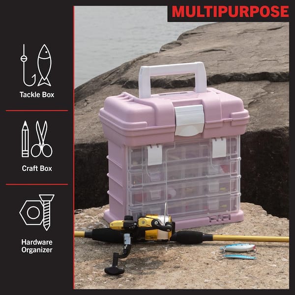 Pink Power Pink Tool Box for Women - Sewing, Art & Craft Organizer Box Small  & Large Plastic Tool Box with Handle - Pink Toolbox Sewing Box Tool Storage  Box - Portable