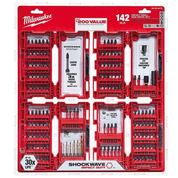 Milwaukee - SHOCKWAVE Impact Duty Alloy Steel Screw Driver Bit Set (142-Piece)