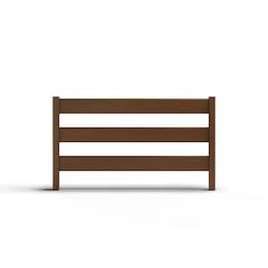 Composite Modern 3-Board Ranch Rail (4 ft. H x 5.75 ft. W) Rosewood