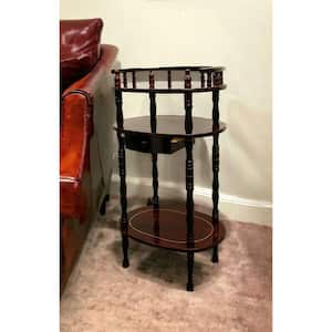 11.5 in. Brown Oval MDF End Table