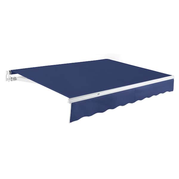 AWNTECH 12 ft. Maui Manual Patio Retractable Awning (120 in. Projection) Navy