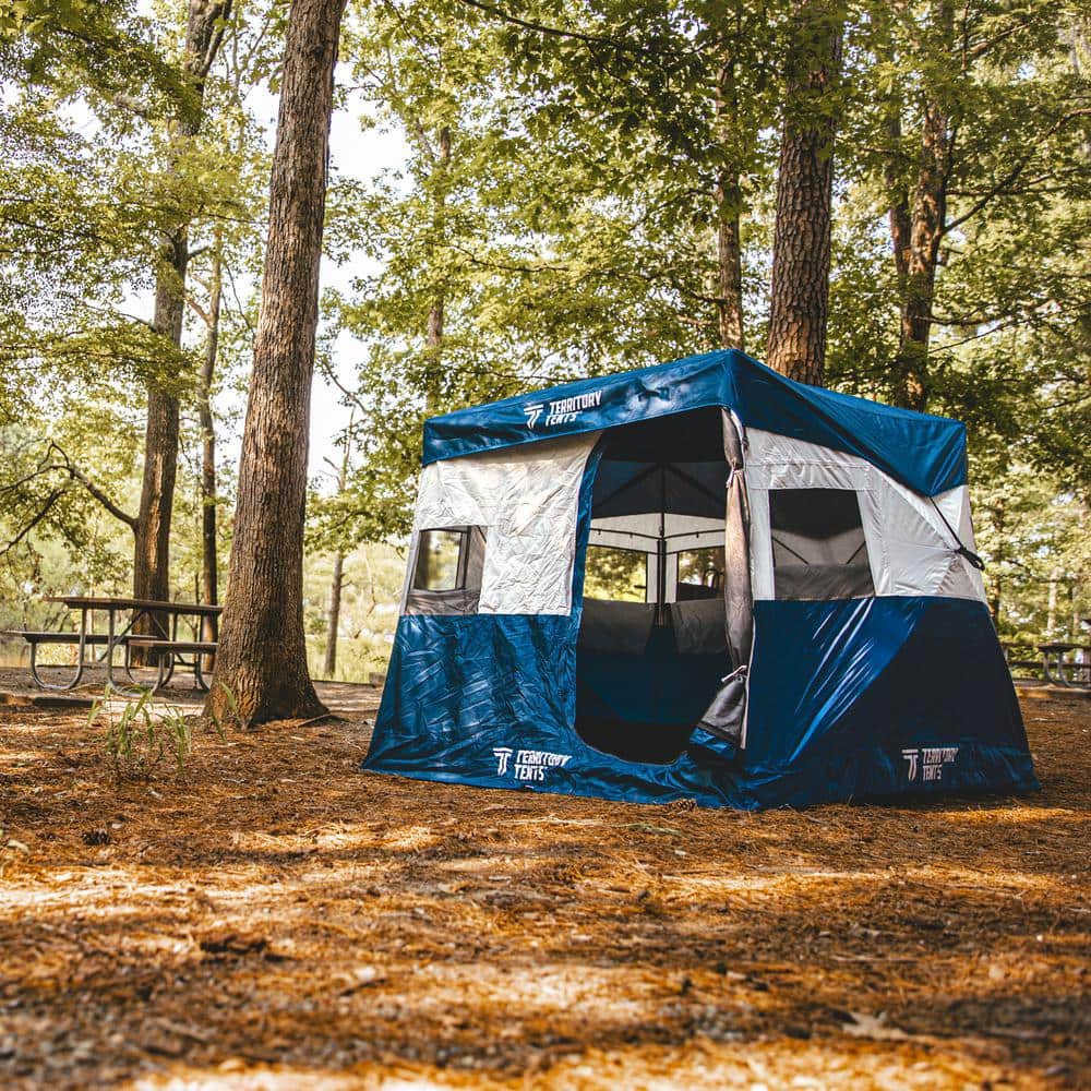 Deep Blue 3-Person Waterproof Camping Tent with Carry Bag