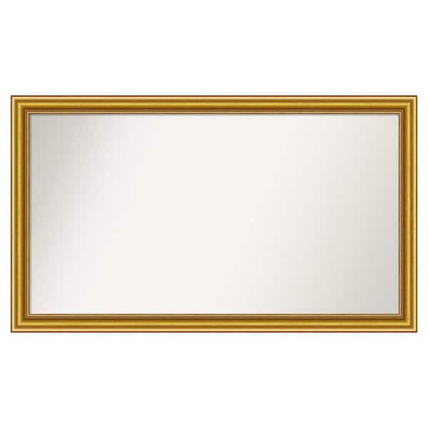 Amanti Art Townhouse Gold 45.75 in. x 26.75 in. Custom Non-Beveled Wood Framed Batthroom Vanity Wall Mirror