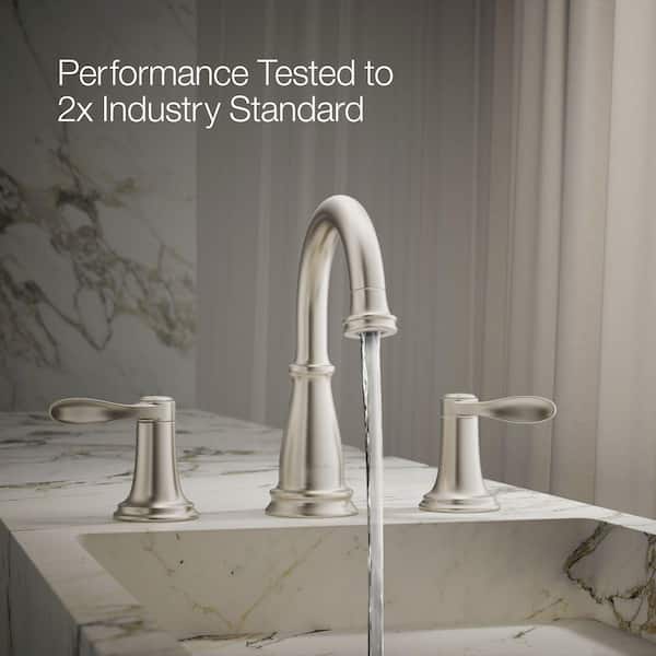KOHLER Bellera 8 in. Widespread Double-Handle Bathroom Faucet in