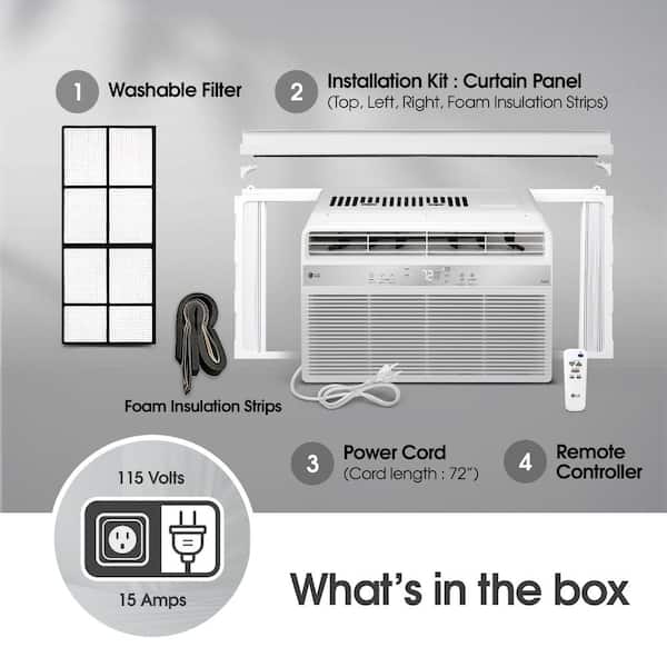 8,000 BTU 115-Volt Window Air Conditioner Unit Cools 350 sq. ft. with Remote and Dehumidifier in White