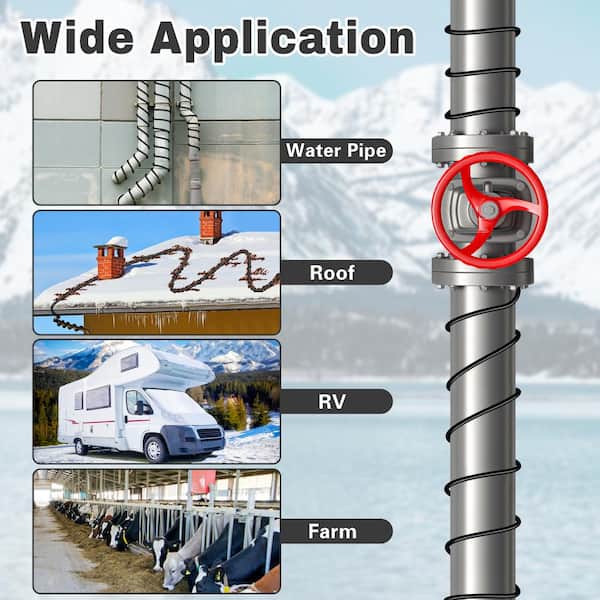 Outdoor Heater Heat Tape For Roof And Gutters, -104u2109 Heat Tape