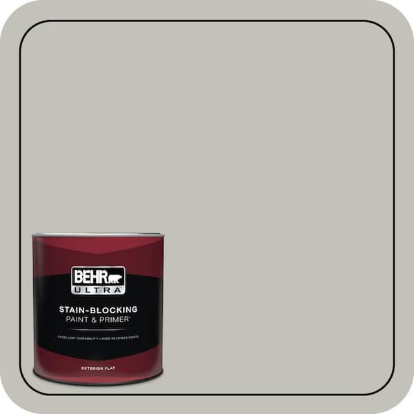 BEHR ULTRA 1 qt. #PPU25-09 Foggy London Flat Exterior Paint & Primer