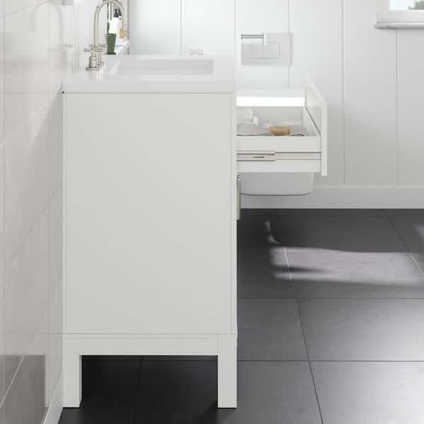 Cambridge 24 in. Single Sink White Bath Vanity with White Quartz Top (Assembled)