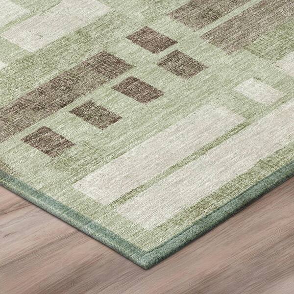 Chantille Machine Washable Indoor/Outdoor Abstract ACN2897 Celery 10 ft. x 14 ft. Area Rug