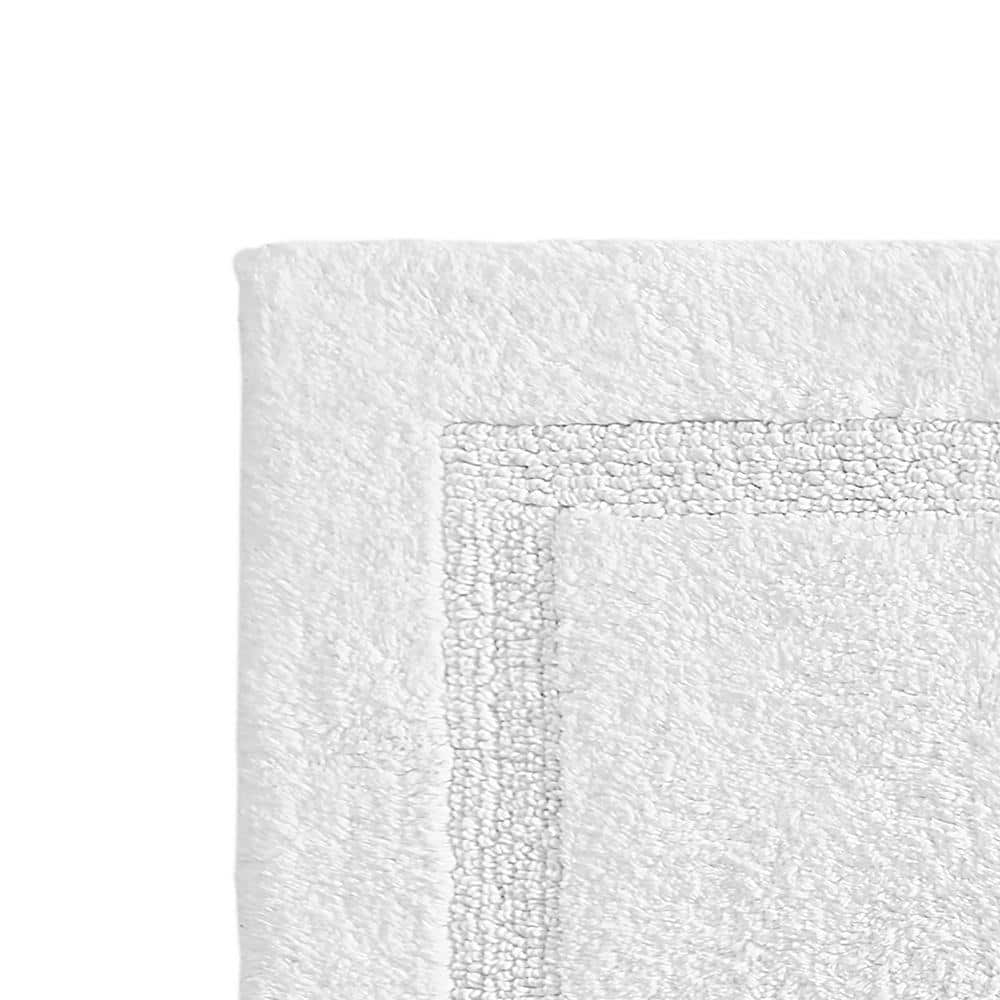 Peniston White Cotton Tufted Bath Rug Runner 60" x 22"