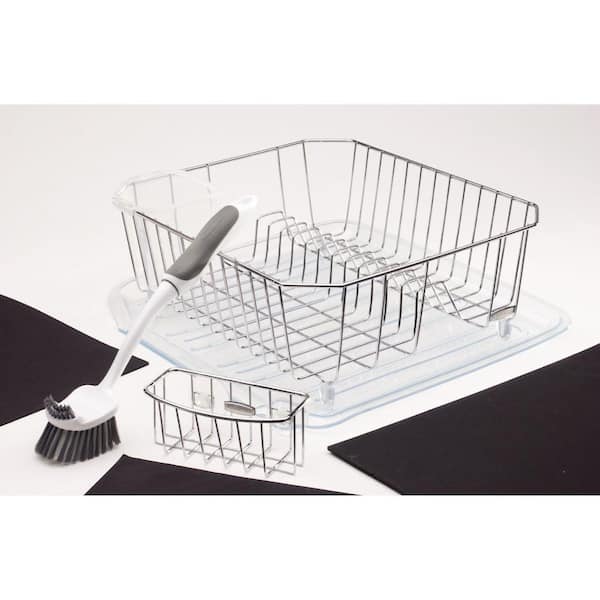 Rubbermaid, Dish Drainer, Small, 14.31 in L x 12.49 in W x 5.39 in H,  Steel, White 