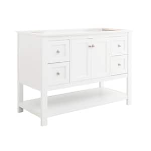 Manchester 48 in. W Bathroom Vanity Cabinet Only in White