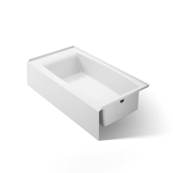 Elmbrook 60 in. x 32 in. Soaking Bathtub with Right-Hand Drain in White