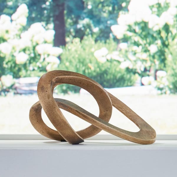 Signature DESIGN BY ASHLEY Dunnruck Gold 11.6 in. x 6.6 in. Novelty Metal Other Sculpture