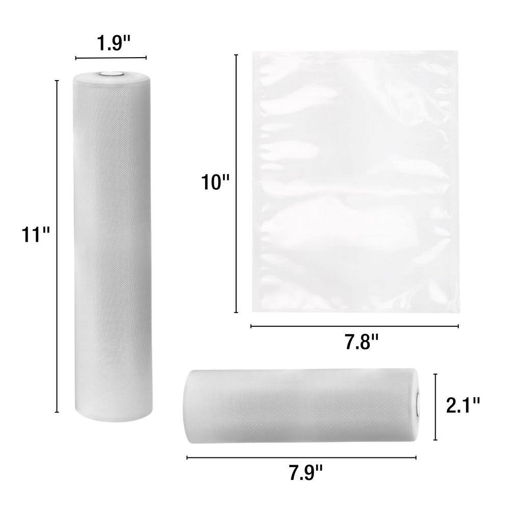 Kenmore Heavy Duty Clear Vacuum Sealer Bags and Rolls Variety Pack