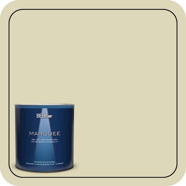 BEHR MARQUEE 1 qt. #MQ3-14 Springday One-Coat Hide Satin Enamel Interior Paint & Primer