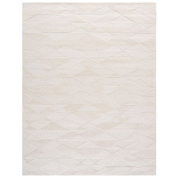 Rodeo Drive 9 ft. x 12 ft. Ivory Geometric Triangle Area Rug