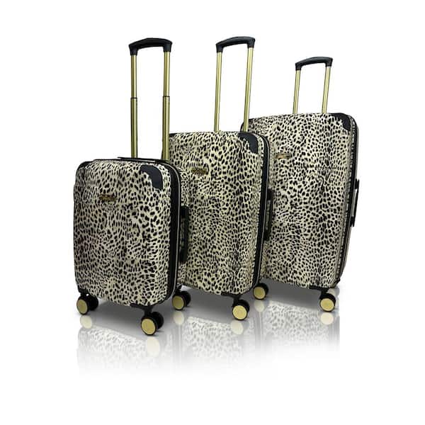 Jenni Chan Jenni Chan Leopard 3-Piece Hardside Spinner Set