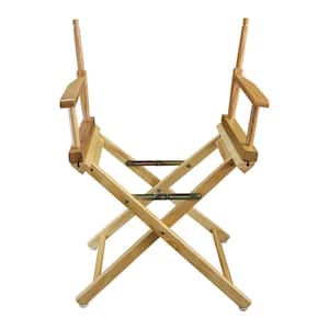 18 in. Seat Height Natural New Solid Wood Director's Chair Frame Only, Folding Chair, 1-Chair Frame