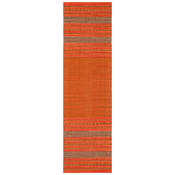 Montauk Orange/Red 2 ft. x 8 ft. Striped Runner Rug
