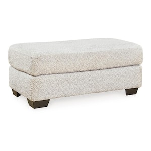 Gray and Black Polyester Rectangle Accent Ottoman