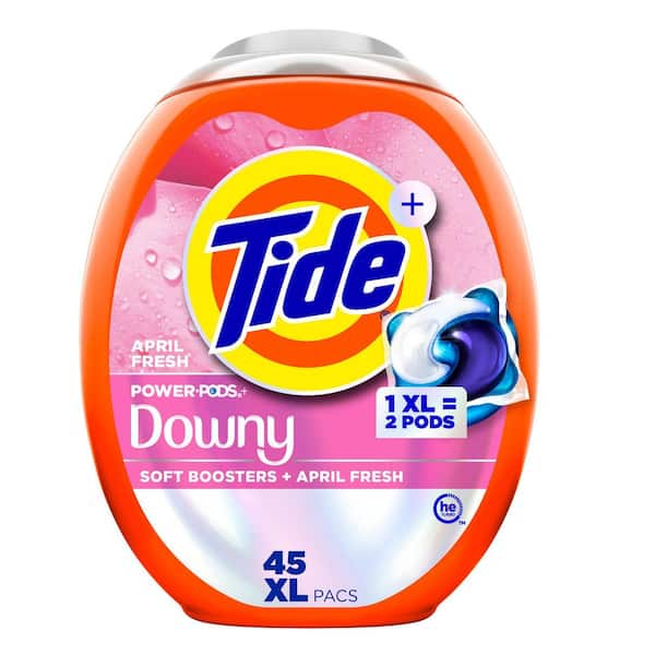 2 in 1 Power Pods April Fresh with Downy Scent Laundry Detergent Pods, 45-Count