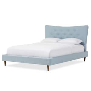 Hannah Blue Queen Upholstered Bed